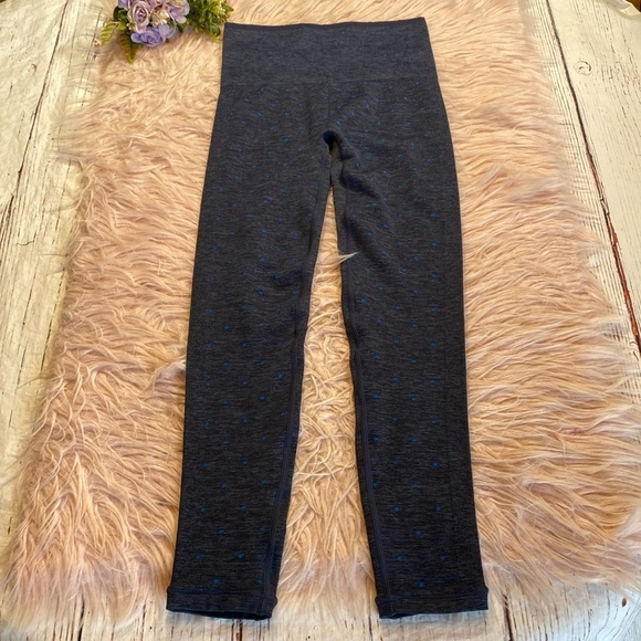 Splits59 Mika Polka Dot Blue High Rise Seamless Leggings sz S/M - Picture 2 of 11